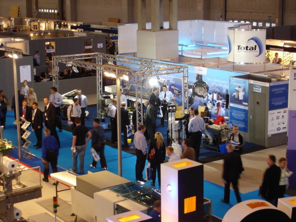 A large exhibition booth for Automated Packaging Systems